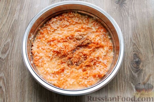Рисовая запеканка с морковью